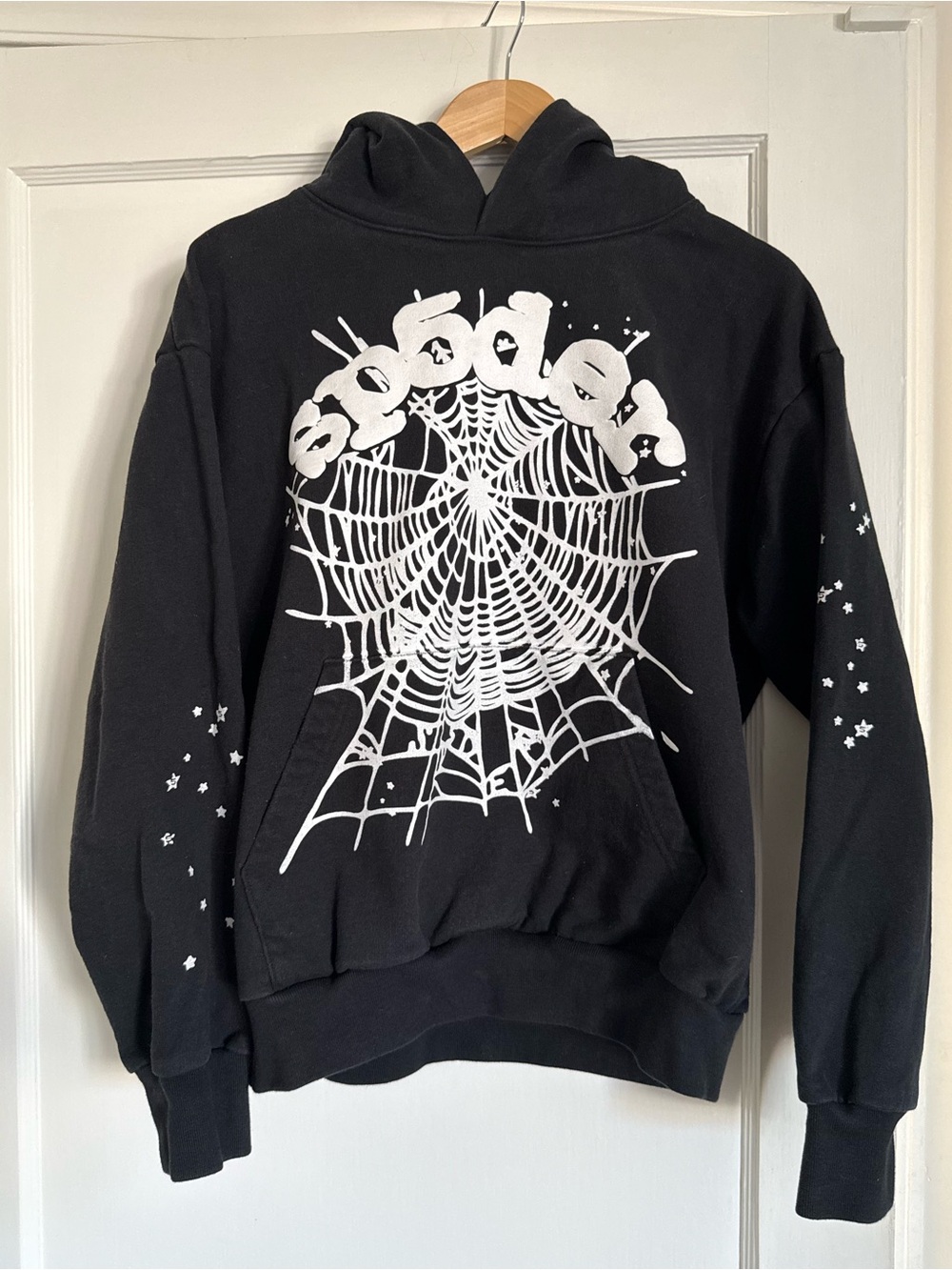 Sp5der OG Web Hoodie Black